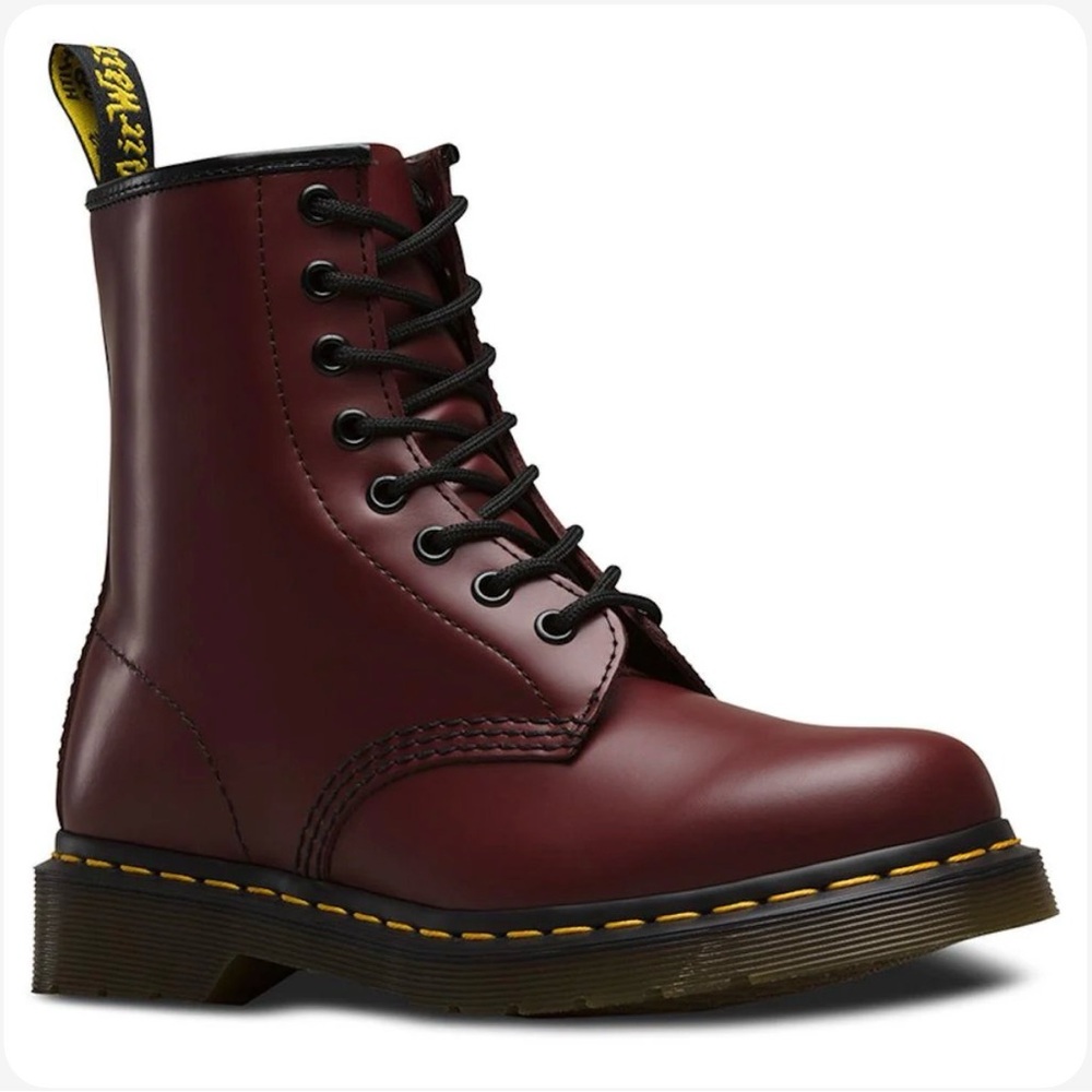 Dr. Martens Cherry Red 1460 Combat Boots